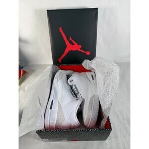 2025 Nike Air Jordan 3 Retro M10 White/Metallic Silver CT8532-111 NIB